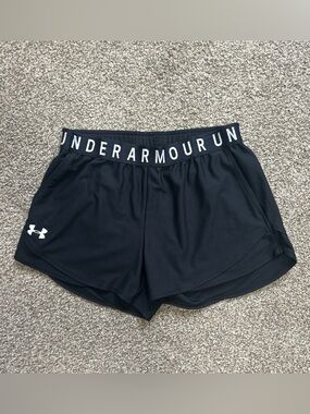 Under Armour Black Women's Performance Shorts with Logo Waistband
